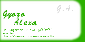 gyozo alexa business card